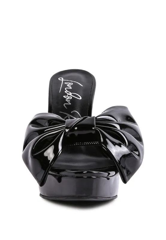 Blue Zone Planet |  Mia's My Time Patent Pu Bow Detail High-Heeled Sandal
