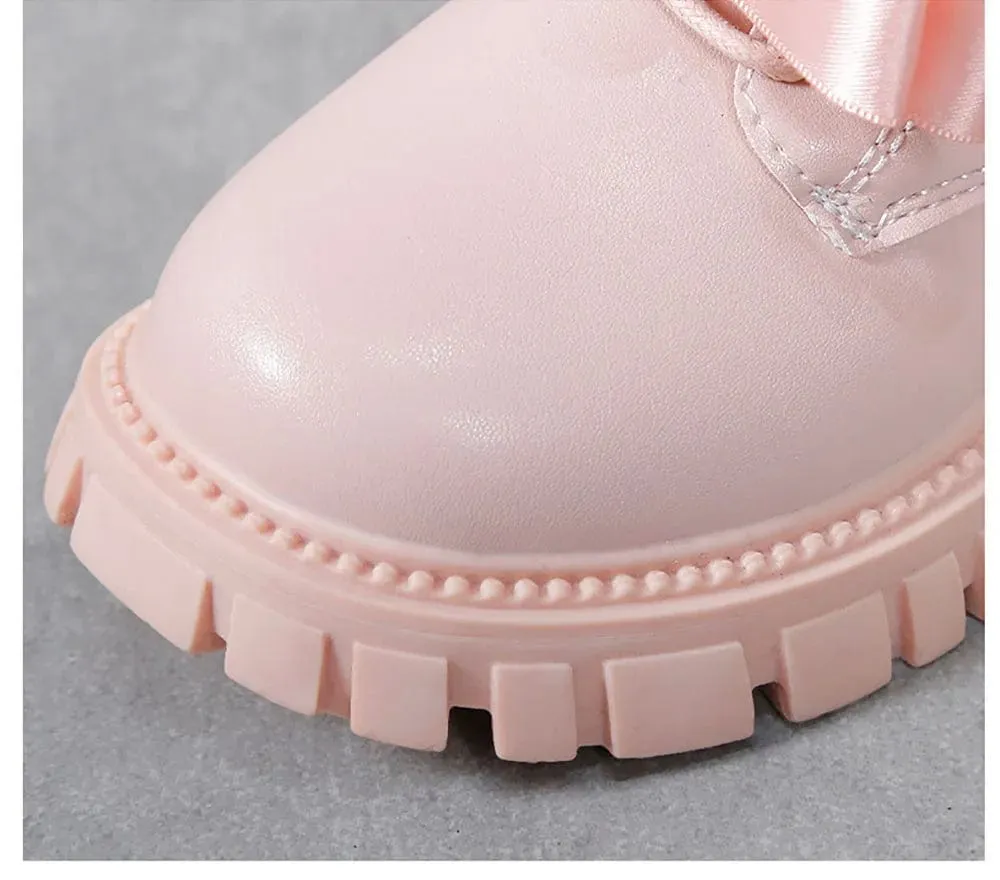 Stylish Pearl Bow Boots